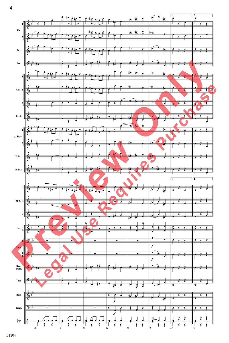 Menuetto Menuetto Concert Band scores gallery preview page 4