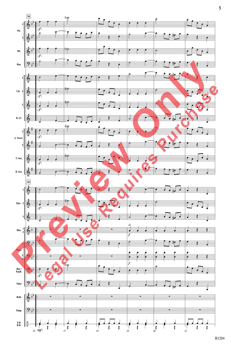 Menuetto Menuetto Concert Band scores gallery preview page 5