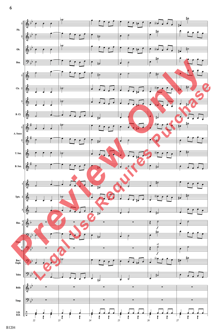 Menuetto Menuetto Concert Band scores gallery preview page 6