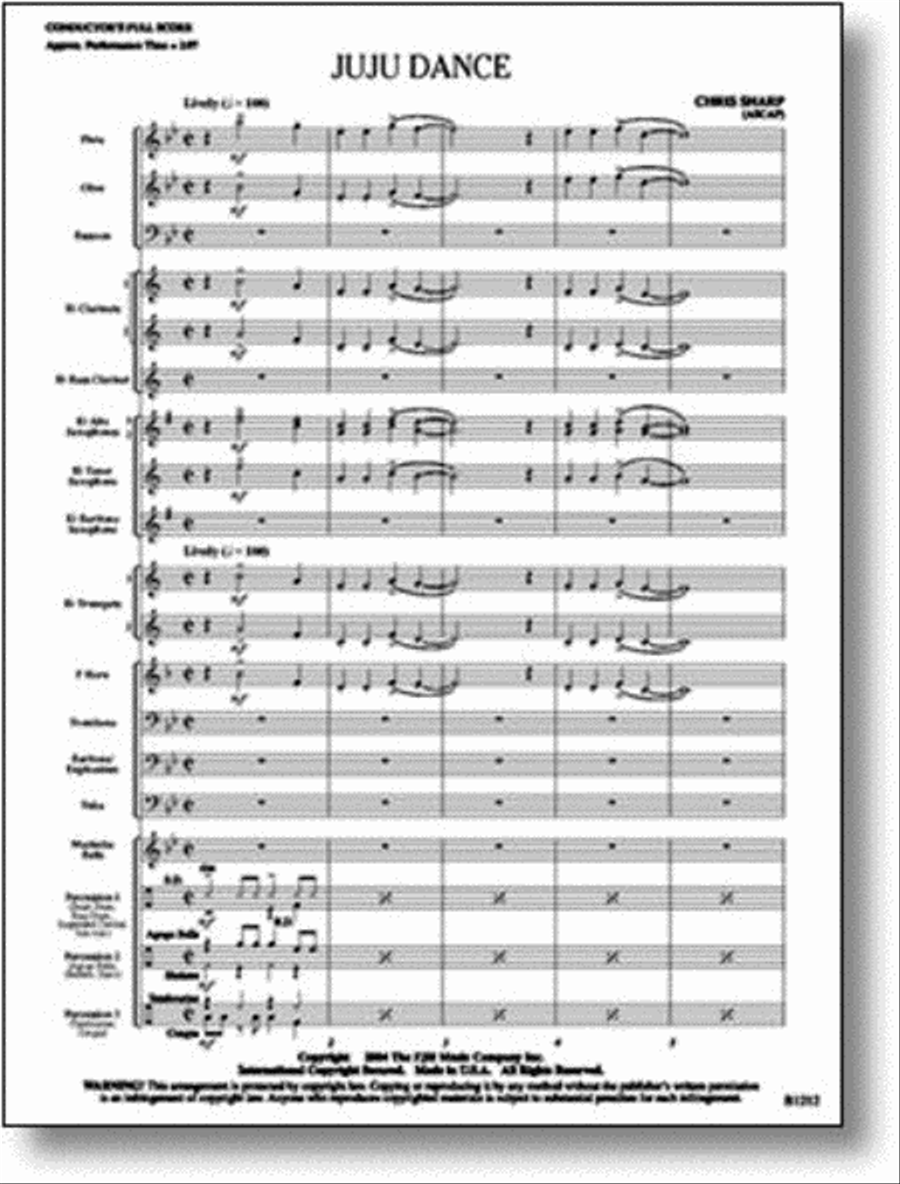 Juju Dance Juju Dance Concert Band scores gallery preview page 1