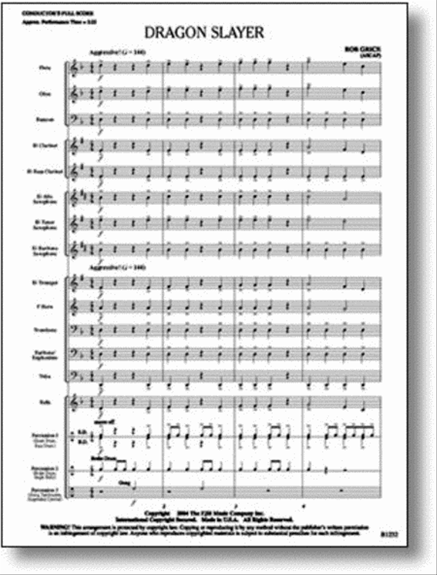 Dragon Slayer Dragon Slayer Concert Band scores gallery preview page 1
