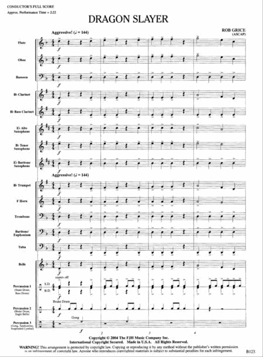 Dragon Slayer Dragon Slayer Concert Band scores gallery preview page 2