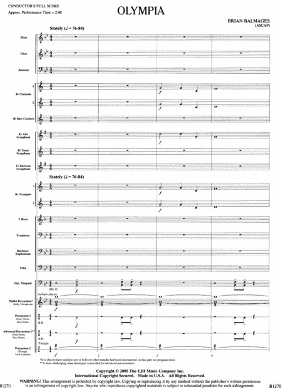 Olympia Olympia Concert Band scores gallery preview page 2
