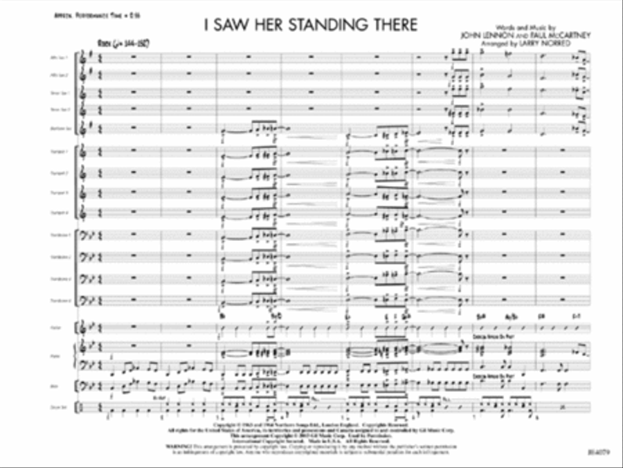 I Saw Her Standing There Jazz Ensemble scores gallery preview page 2
