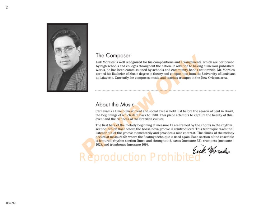 Carnaval Carnaval Jazz Ensemble scores gallery preview page 3