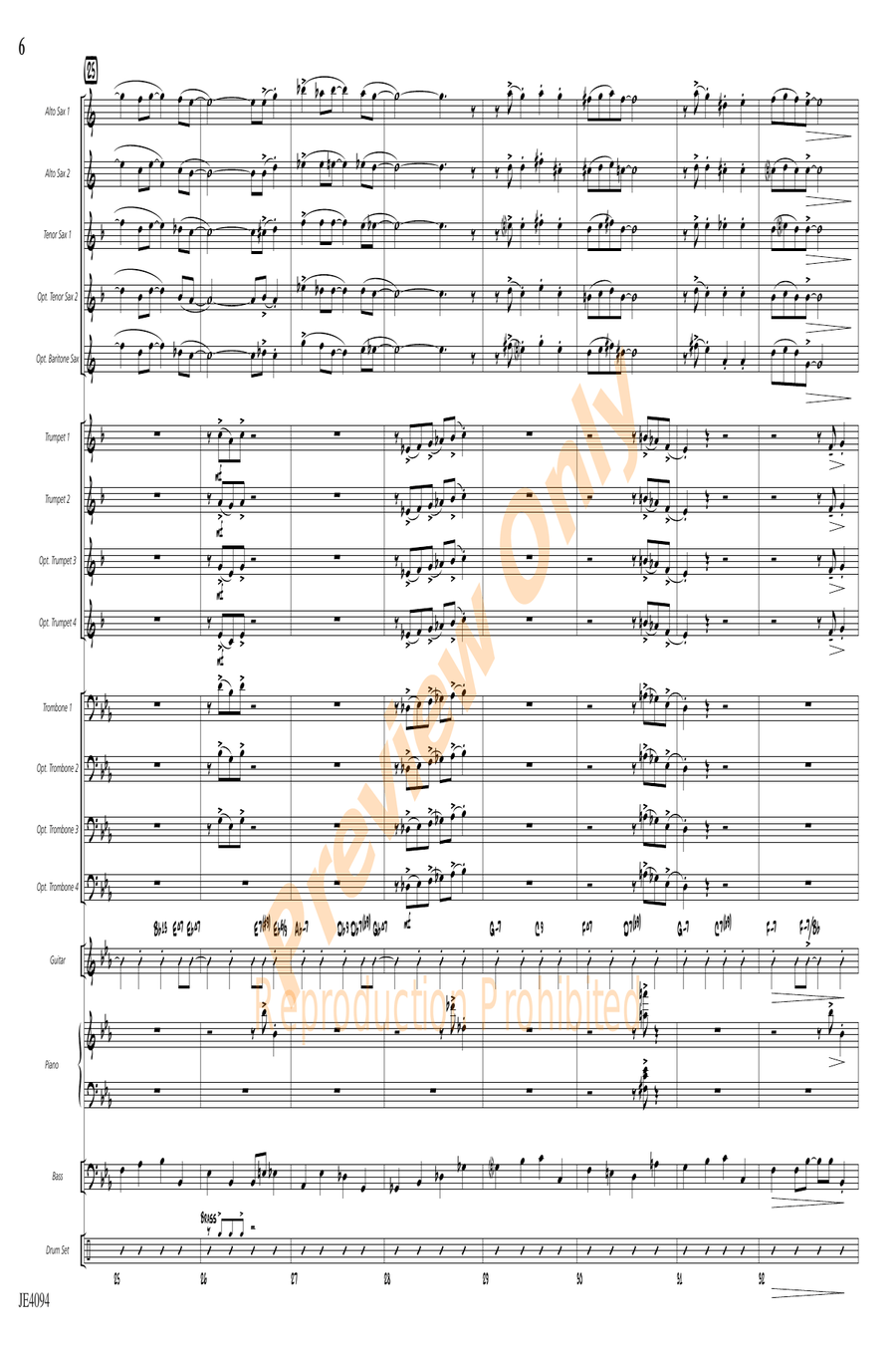 Riddle in Swing Jazz Ensemble scores gallery preview page 6
