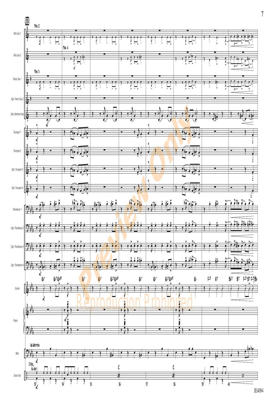 Riddle in Swing Jazz Ensemble scores gallery preview page 7