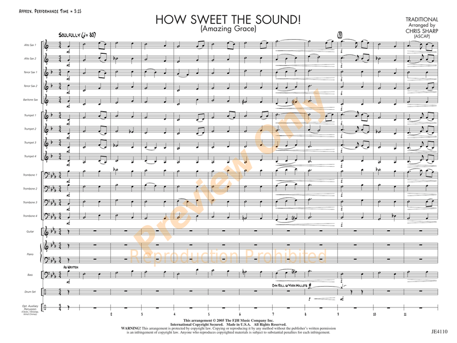 How Sweet the Sound! How Sweet the Sound! Jazz Ensemble scores gallery preview page 4