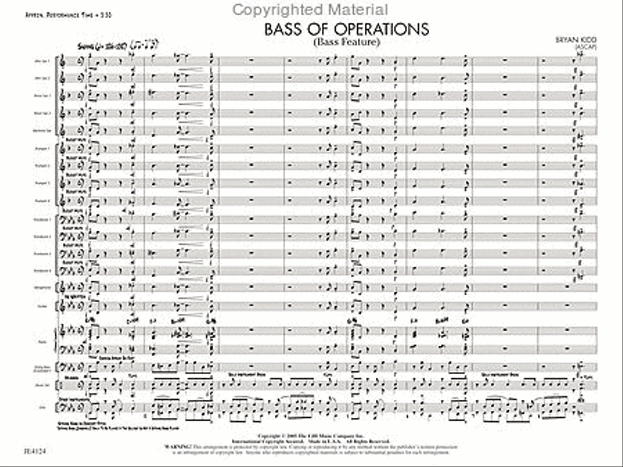 Bass of Operations (Bass Feature) Jazz Ensemble scores gallery preview page 2