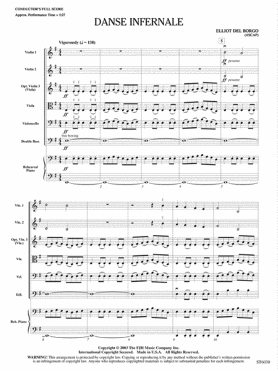 Danse Infernale Danse Infernale String Orchestra scores gallery preview page 2