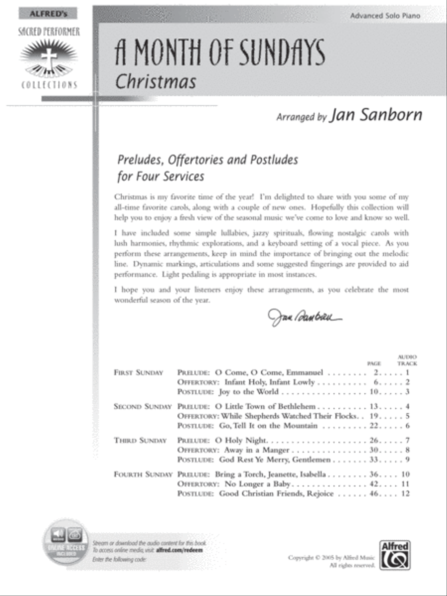 A Month of Sundays: Christmas Piano Solo scores gallery preview page 2