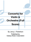 Concerto for Violin & Orchestra (Additional Full Score)