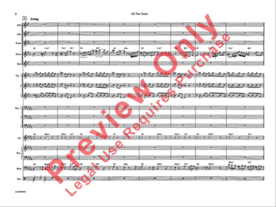 All Too Soon All Too Soon Jazz Ensemble scores gallery preview page 13