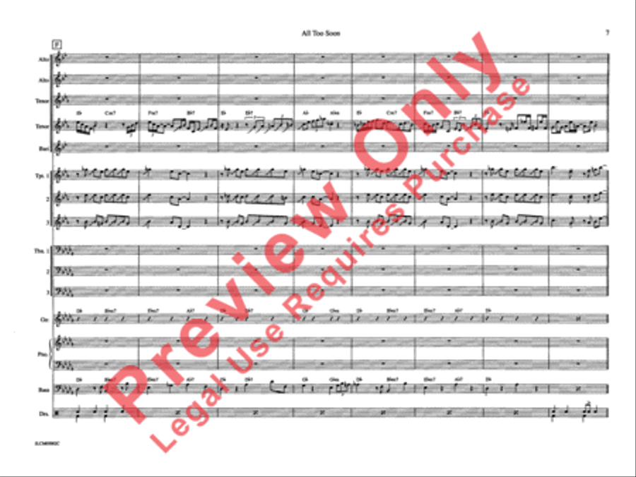 All Too Soon All Too Soon Jazz Ensemble scores gallery preview page 14