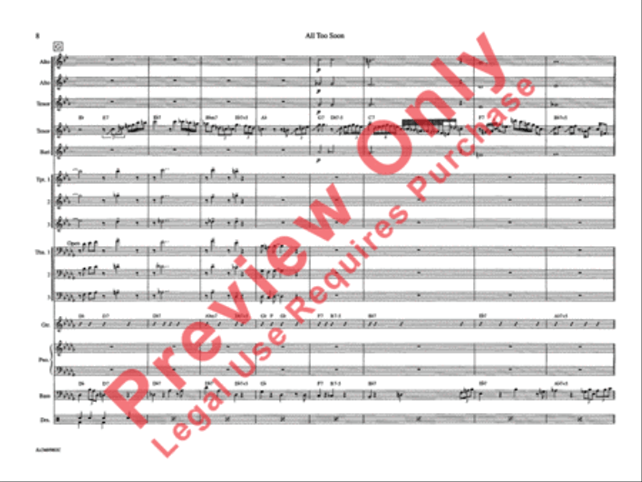 All Too Soon All Too Soon Jazz Ensemble scores gallery preview page 15