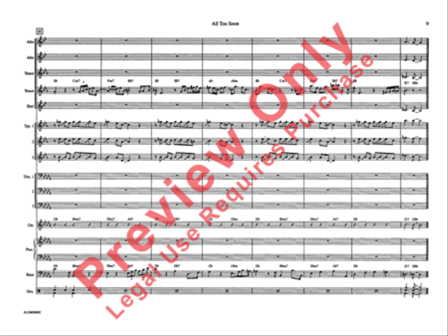 All Too Soon All Too Soon Jazz Ensemble scores gallery preview page 16