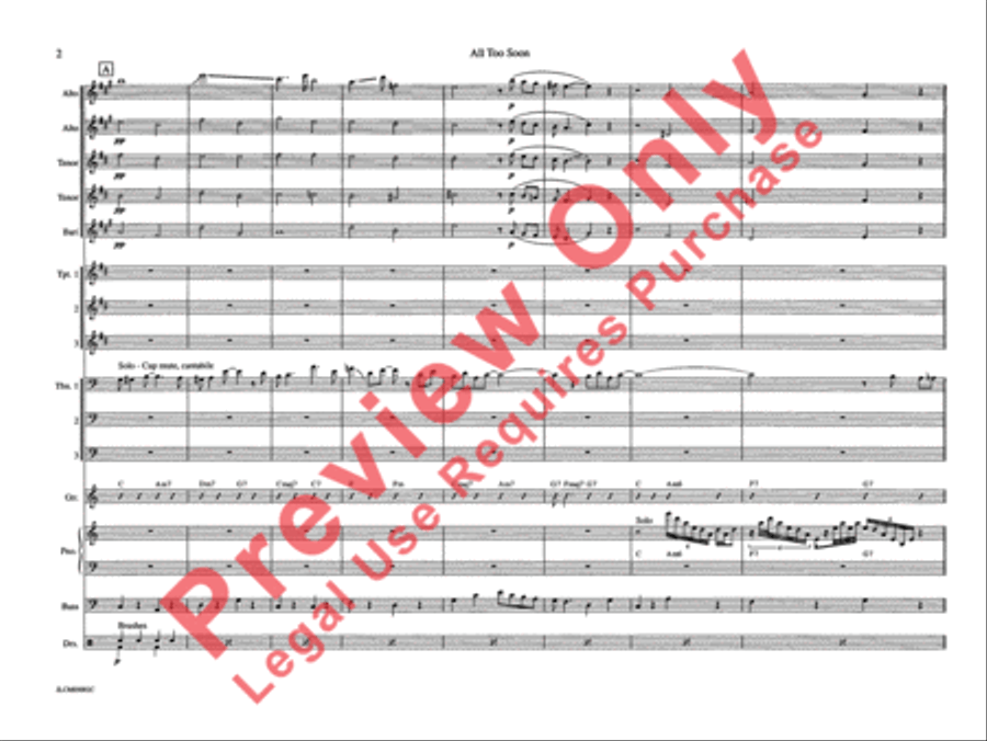 All Too Soon All Too Soon Jazz Ensemble scores gallery preview page 9
