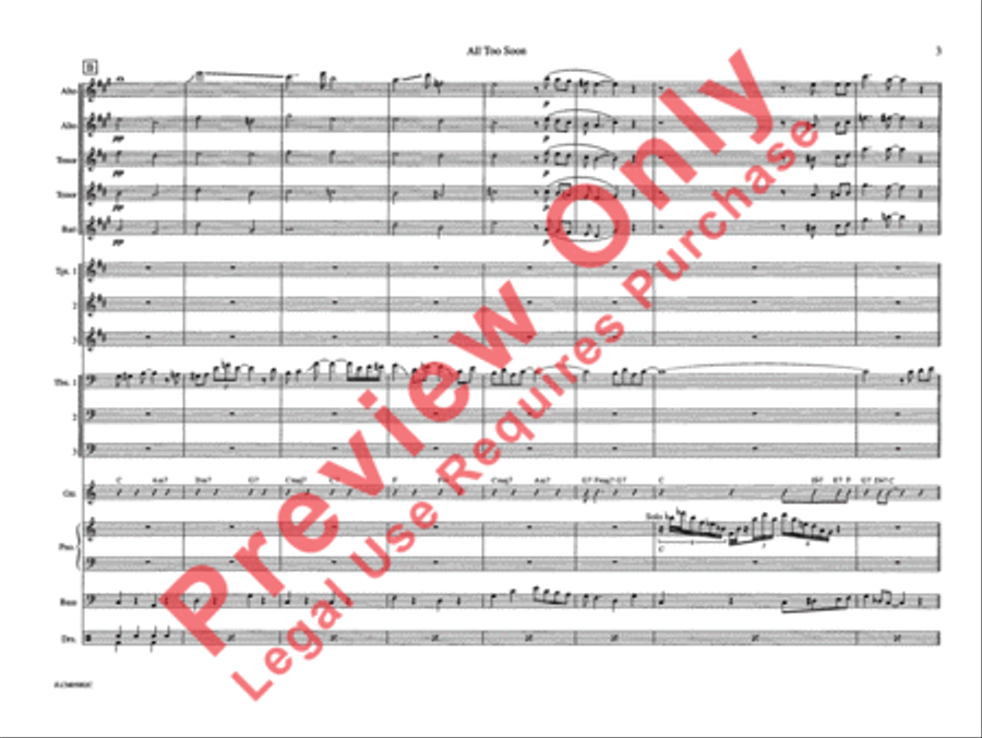 All Too Soon All Too Soon Jazz Ensemble scores gallery preview page 10