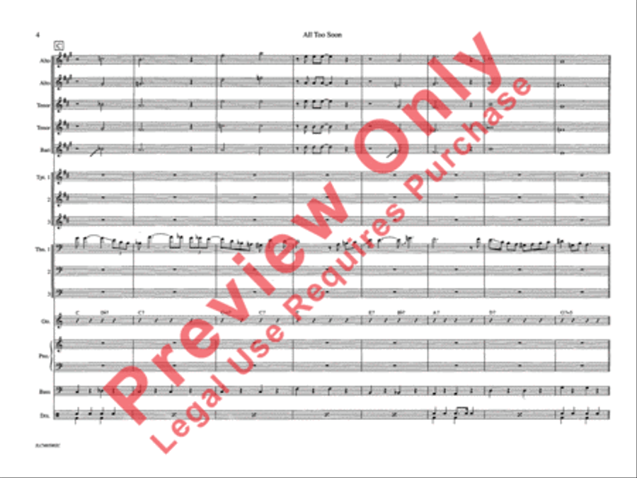 All Too Soon All Too Soon Jazz Ensemble scores gallery preview page 11