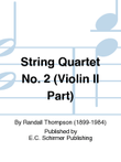 String Quartet No. 2 (Violin II Part)