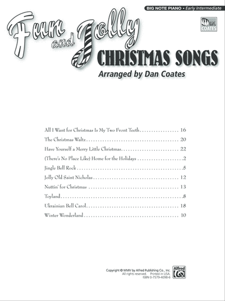 Fun & Jolly Christmas Songs, Book 2 Piano Solo scores gallery preview page 2