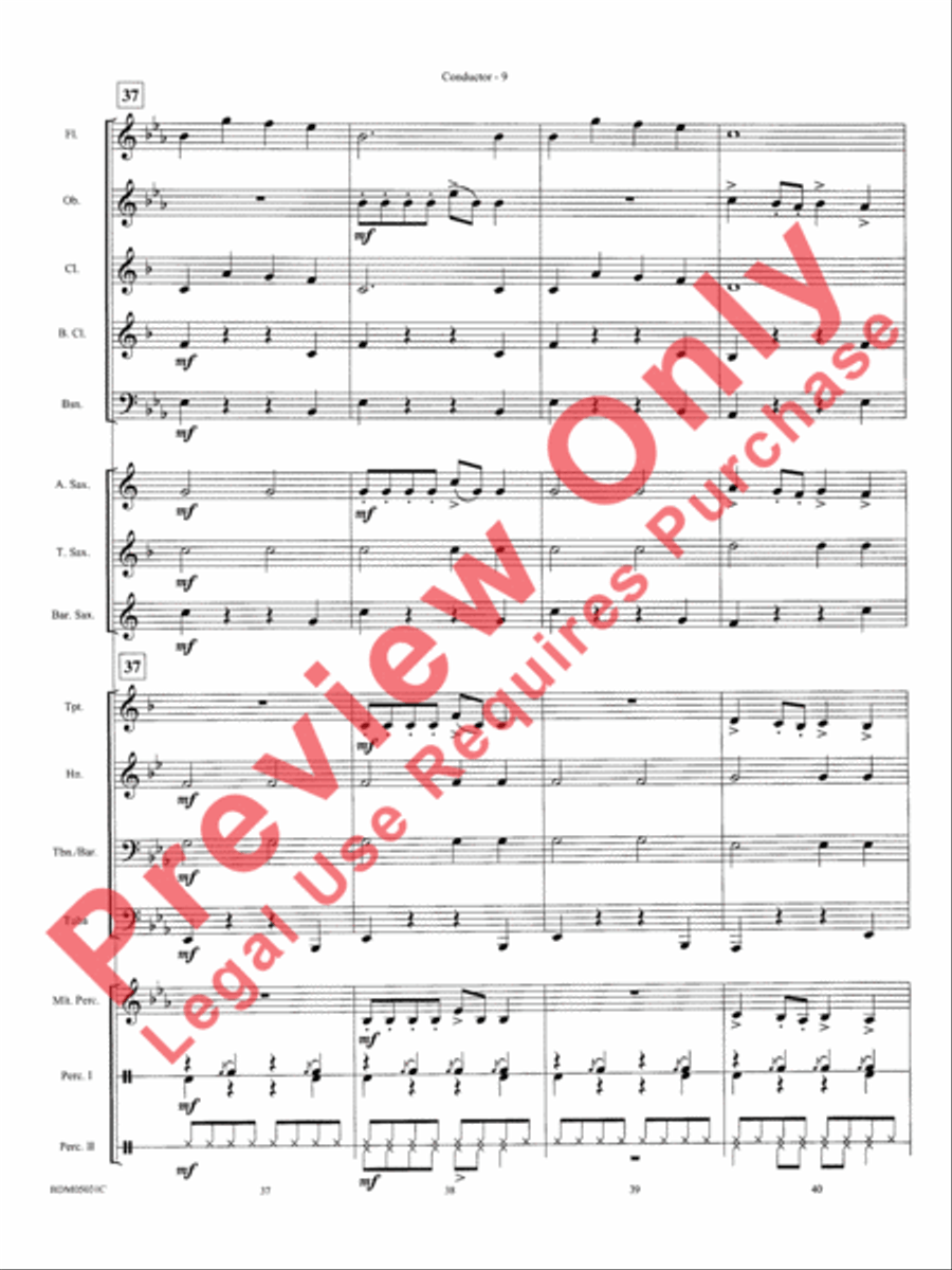 Holiday March (A Concert March for the Holiday Season) Concert Band scores gallery preview page 12
