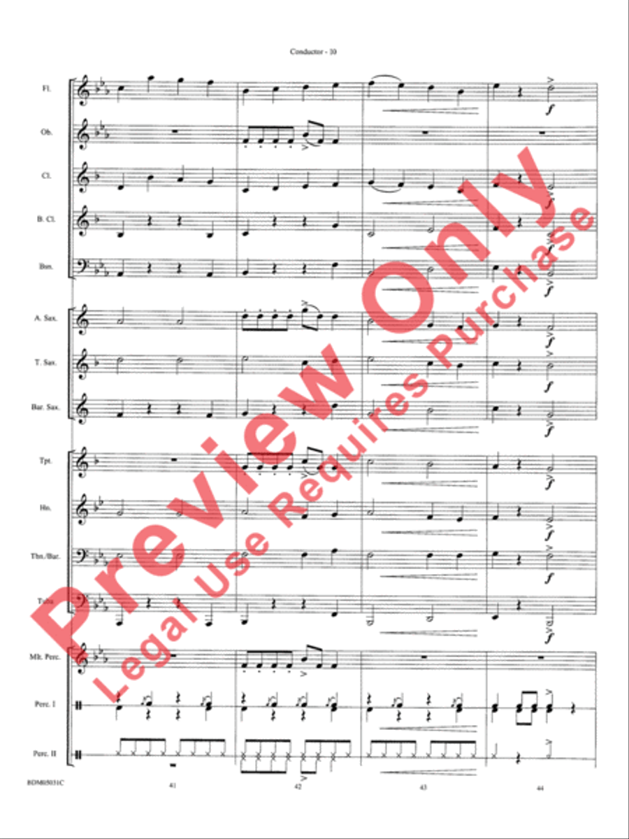 Holiday March (A Concert March for the Holiday Season) Concert Band scores gallery preview page 13