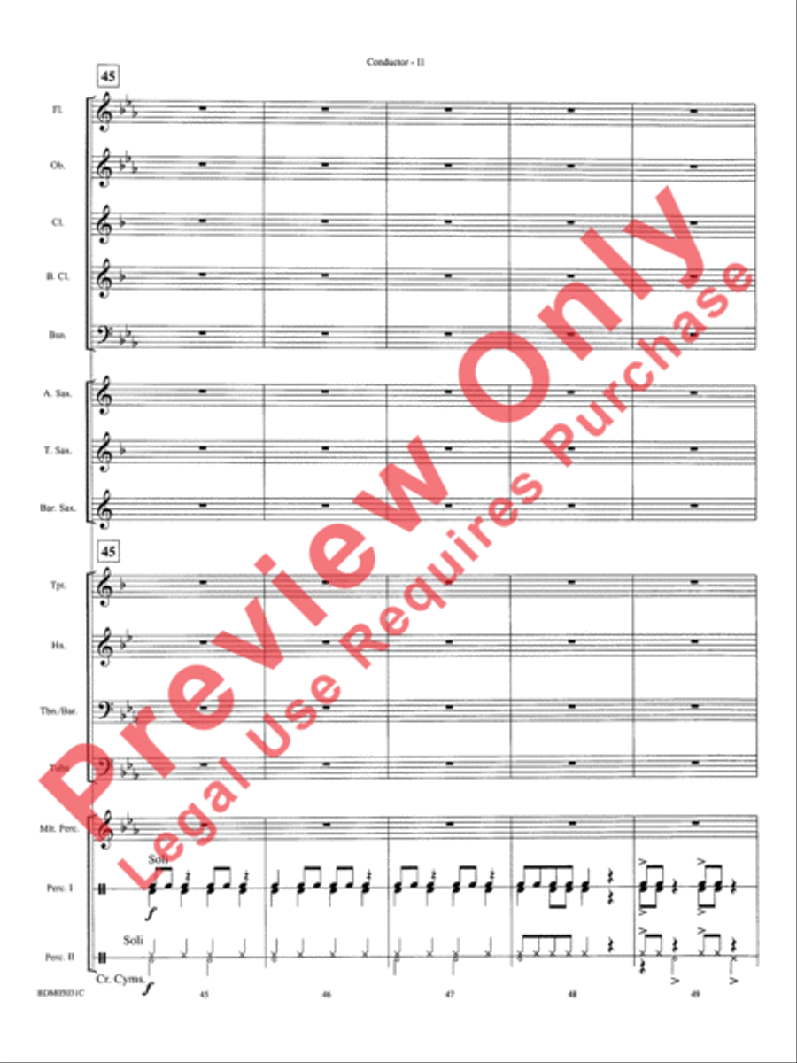 Holiday March (A Concert March for the Holiday Season) Concert Band scores gallery preview page 14