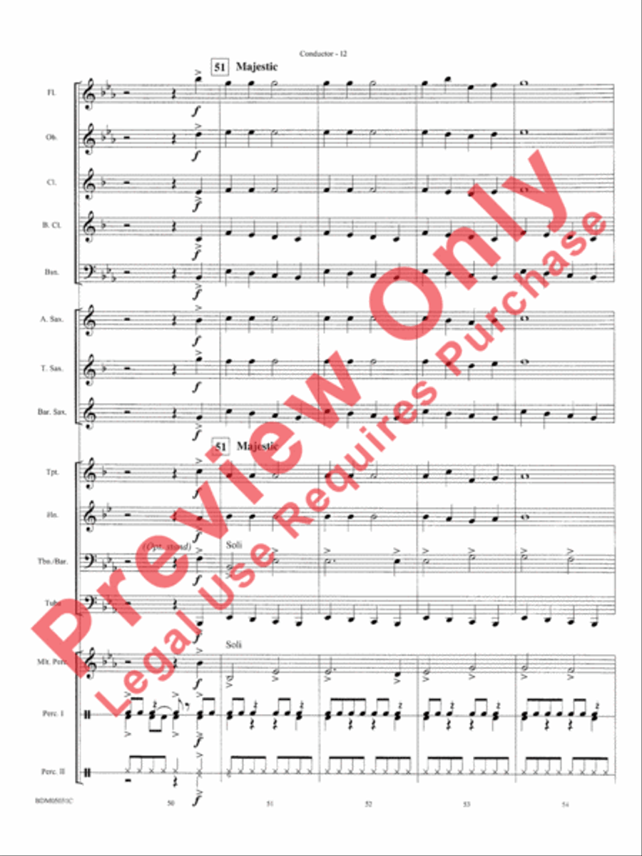 Holiday March (A Concert March for the Holiday Season) Concert Band scores gallery preview page 15