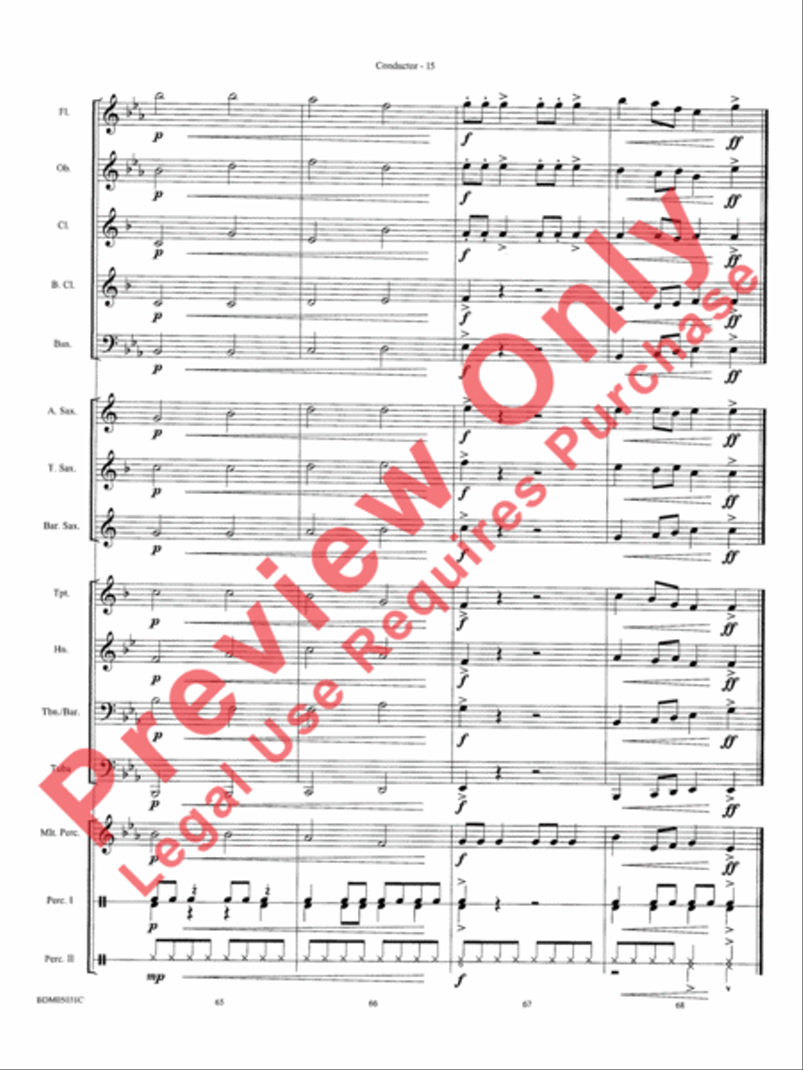 Holiday March (A Concert March for the Holiday Season) Concert Band scores gallery preview page 18