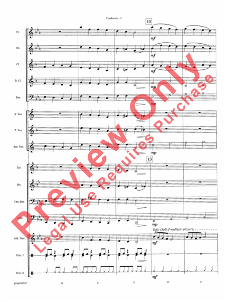 Holiday March (A Concert March for the Holiday Season) Concert Band scores gallery preview page 6