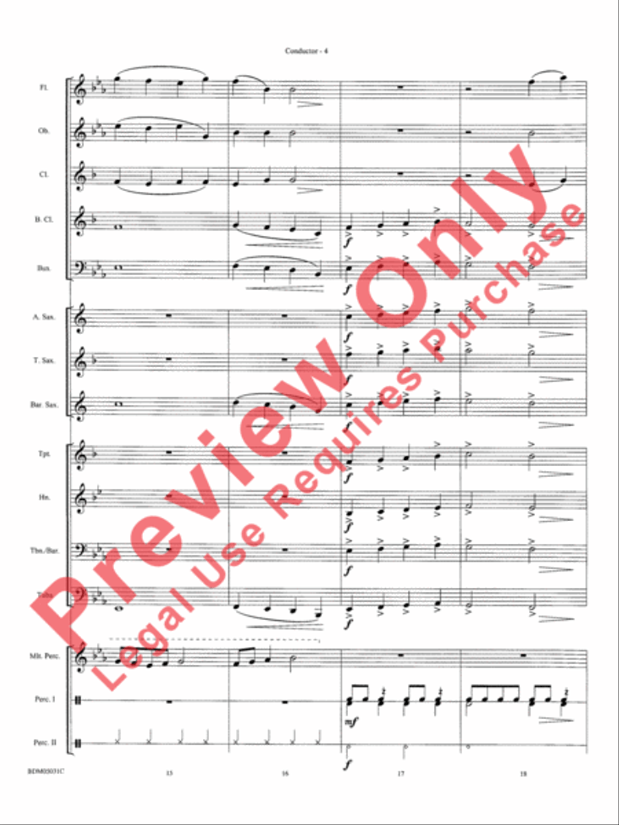 Holiday March (A Concert March for the Holiday Season) Concert Band scores gallery preview page 7