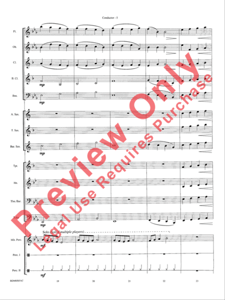 Holiday March (A Concert March for the Holiday Season) Concert Band scores gallery preview page 8
