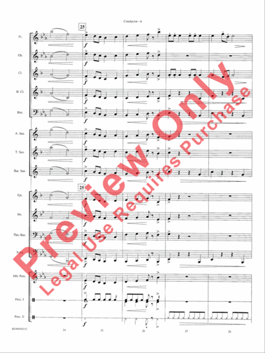 Holiday March (A Concert March for the Holiday Season) Concert Band scores gallery preview page 9
