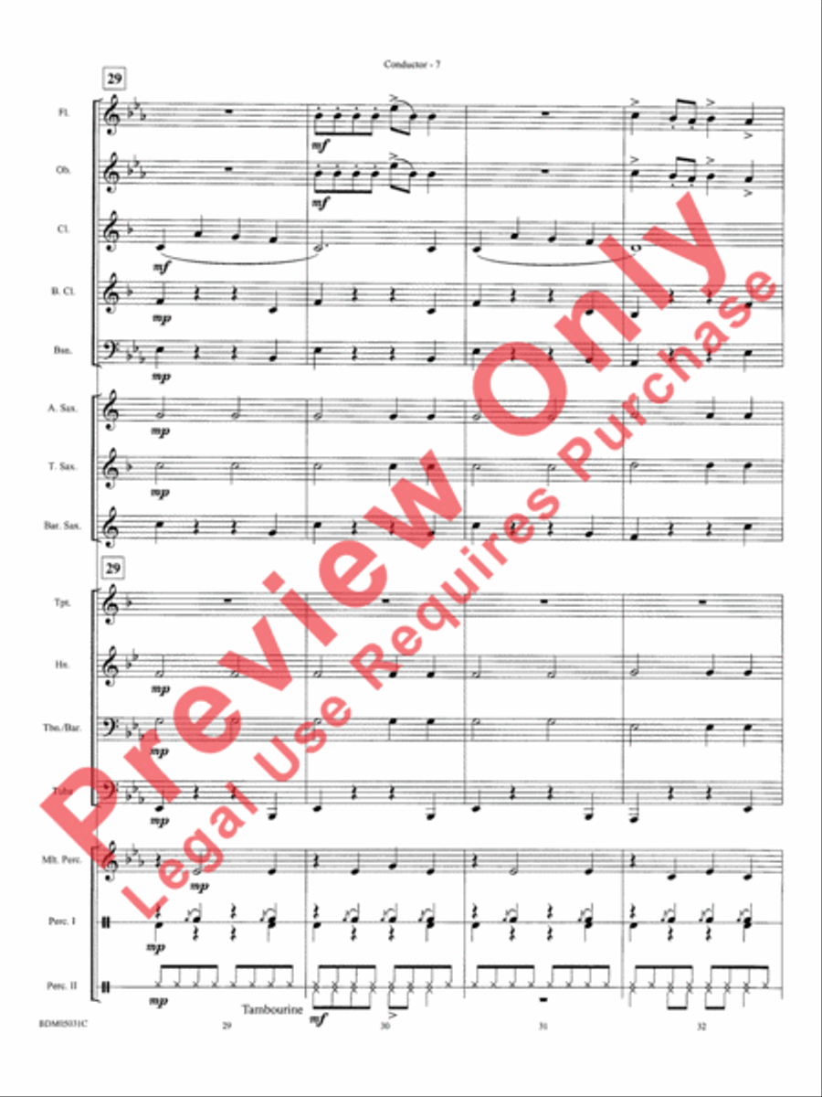 Holiday March (A Concert March for the Holiday Season) Concert Band scores gallery preview page 10