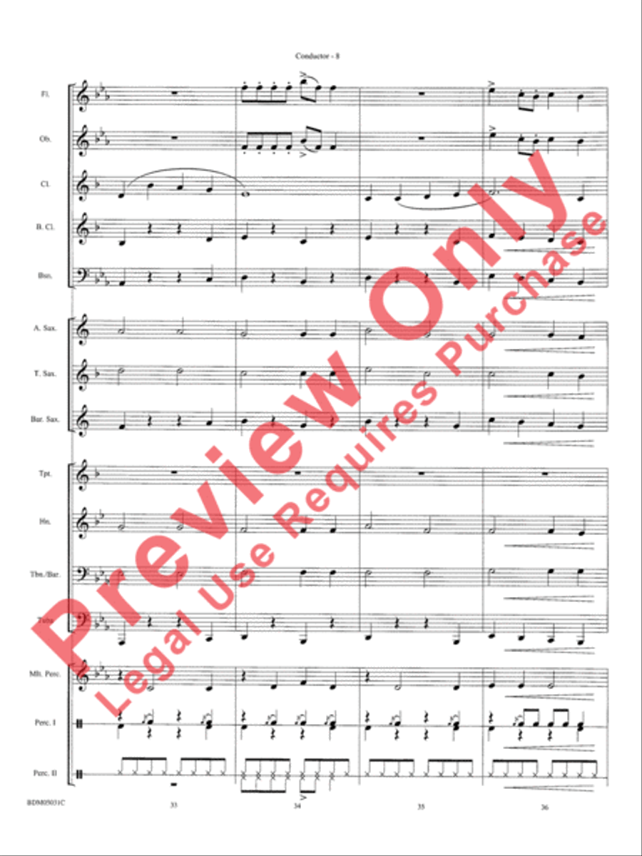 Holiday March (A Concert March for the Holiday Season) Concert Band scores gallery preview page 11