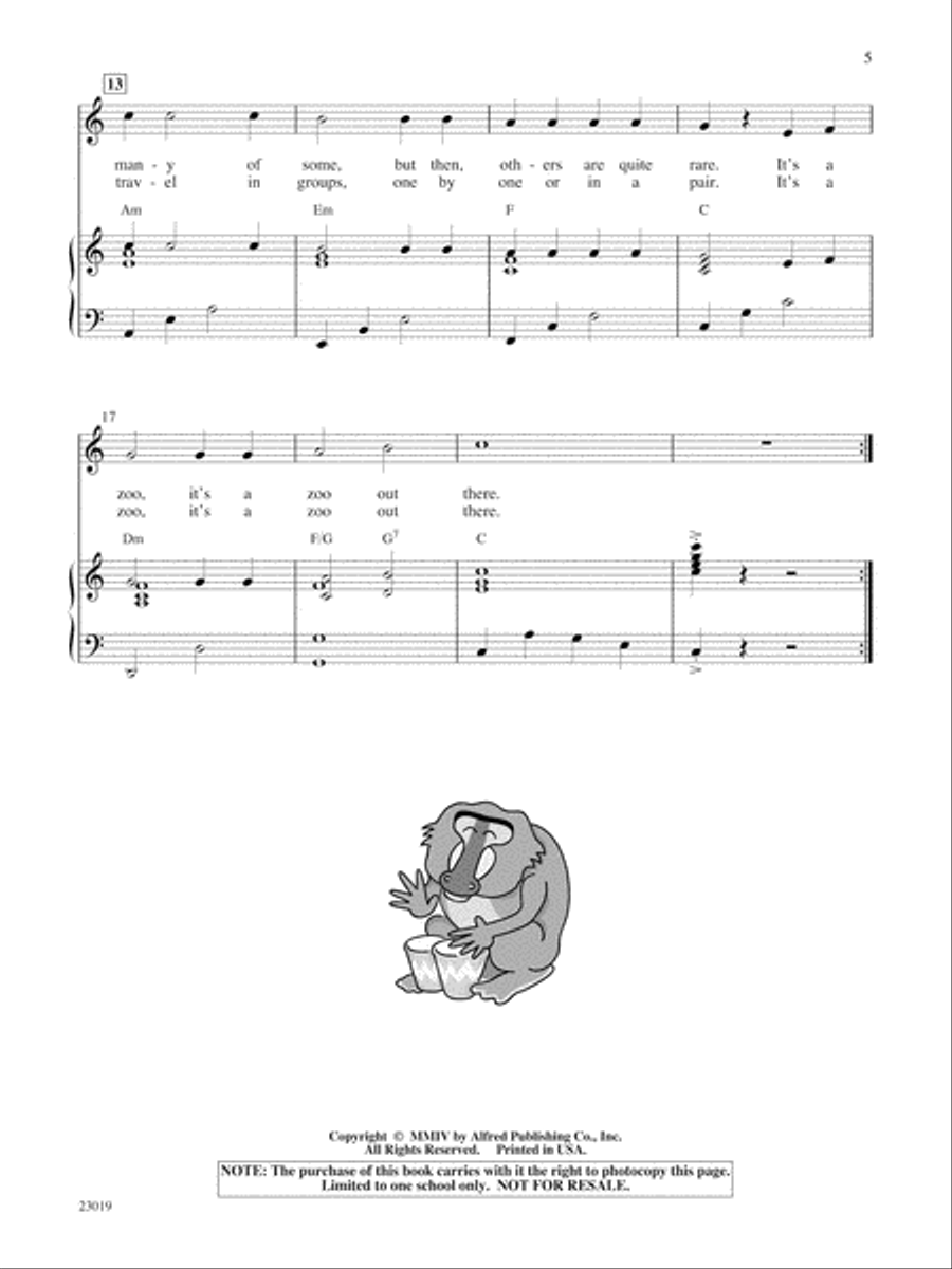 It's a Zoo Out There! Animals A to Z Voice scores gallery preview page 4