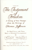 The Testament of Freedom (Choral Score)