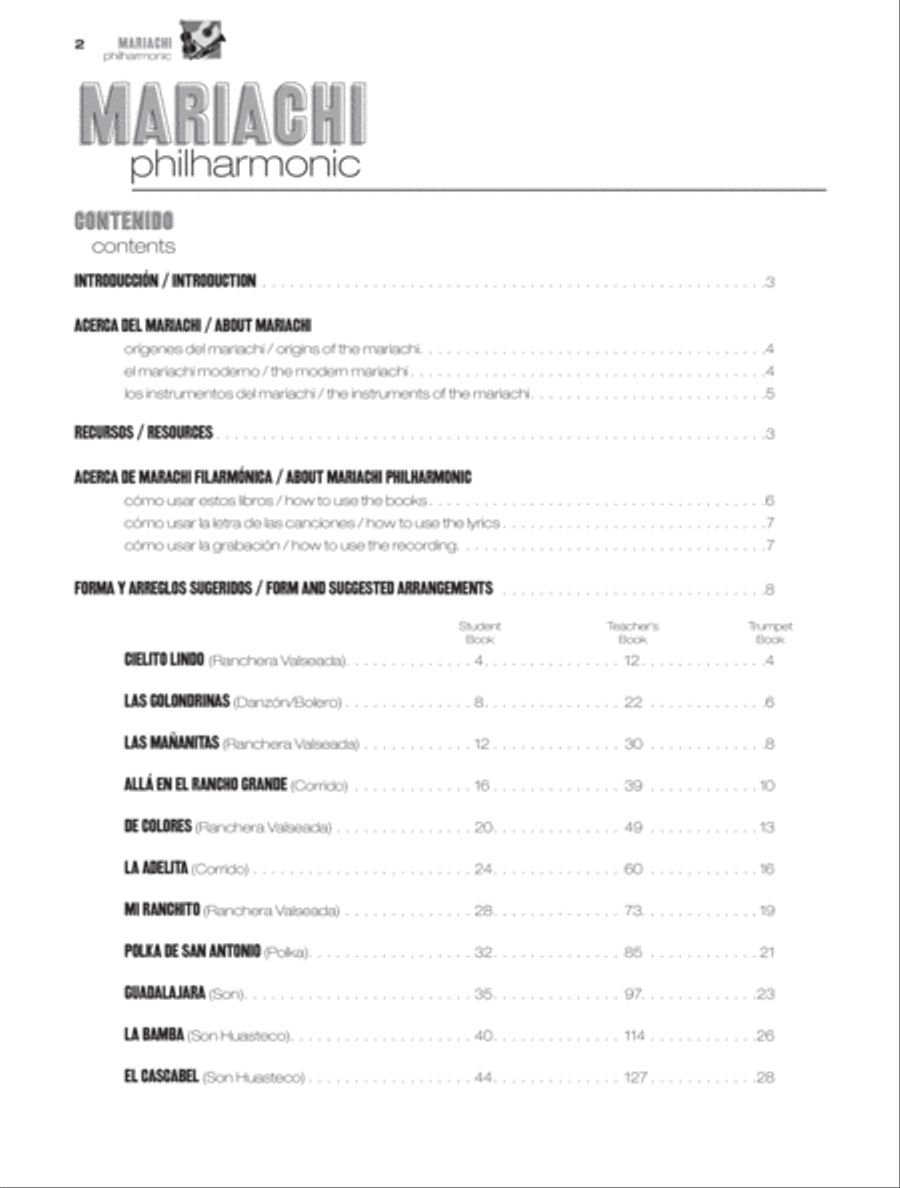 Mariachi Philharmonic - Teacher's Manual (Book & CD) String Orchestra scores gallery preview page 2