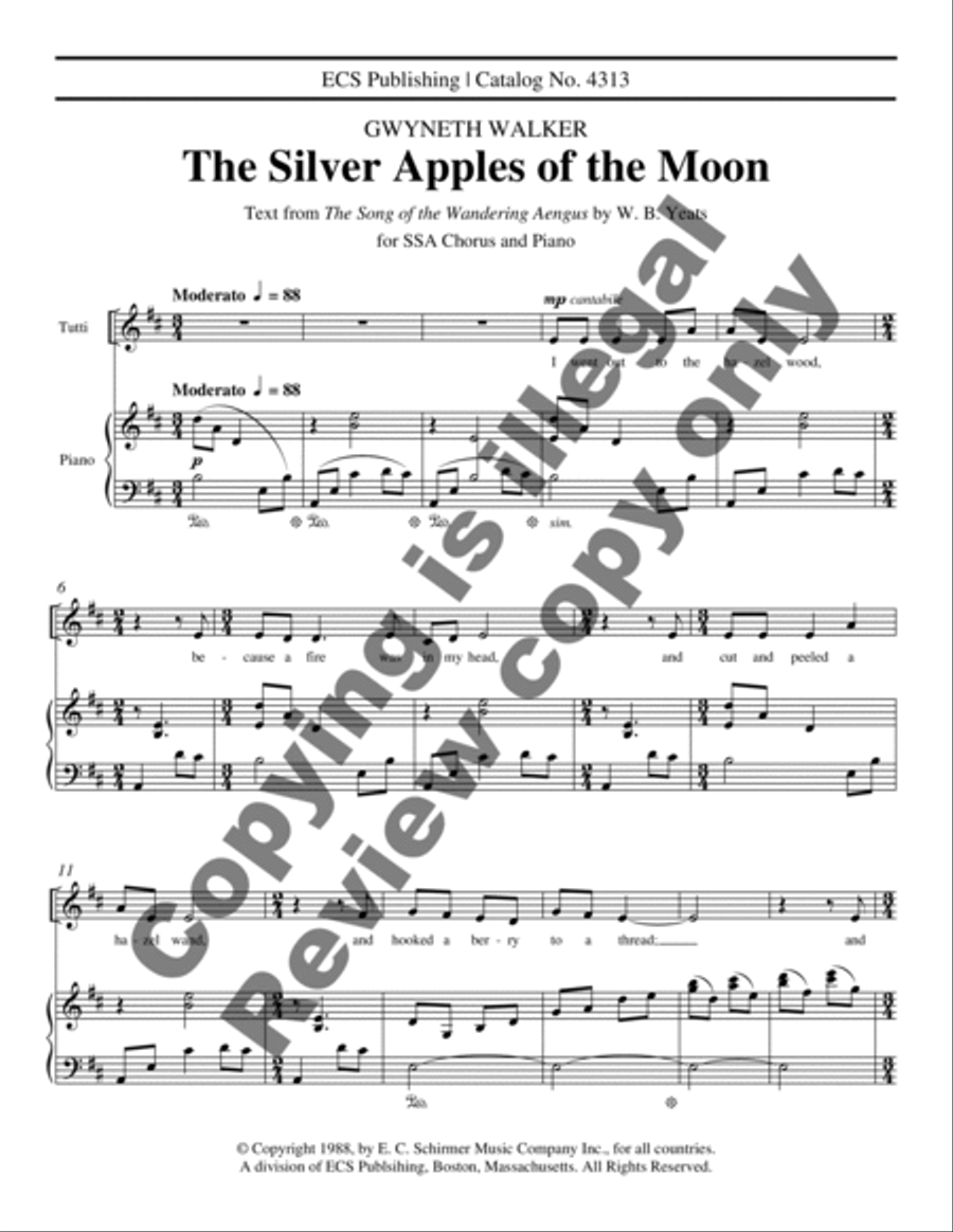 The Silver Apples of the Moon SSA scores gallery preview page 8