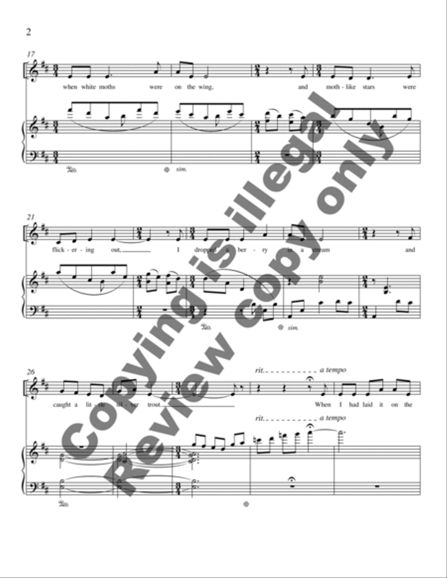 The Silver Apples of the Moon SSA scores gallery preview page 9