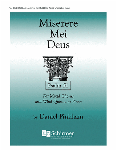 Miserere Mei Deus (Psalm 51) (Choral Score)