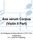 Ave verum Corpus (Violin II Part) mini preview