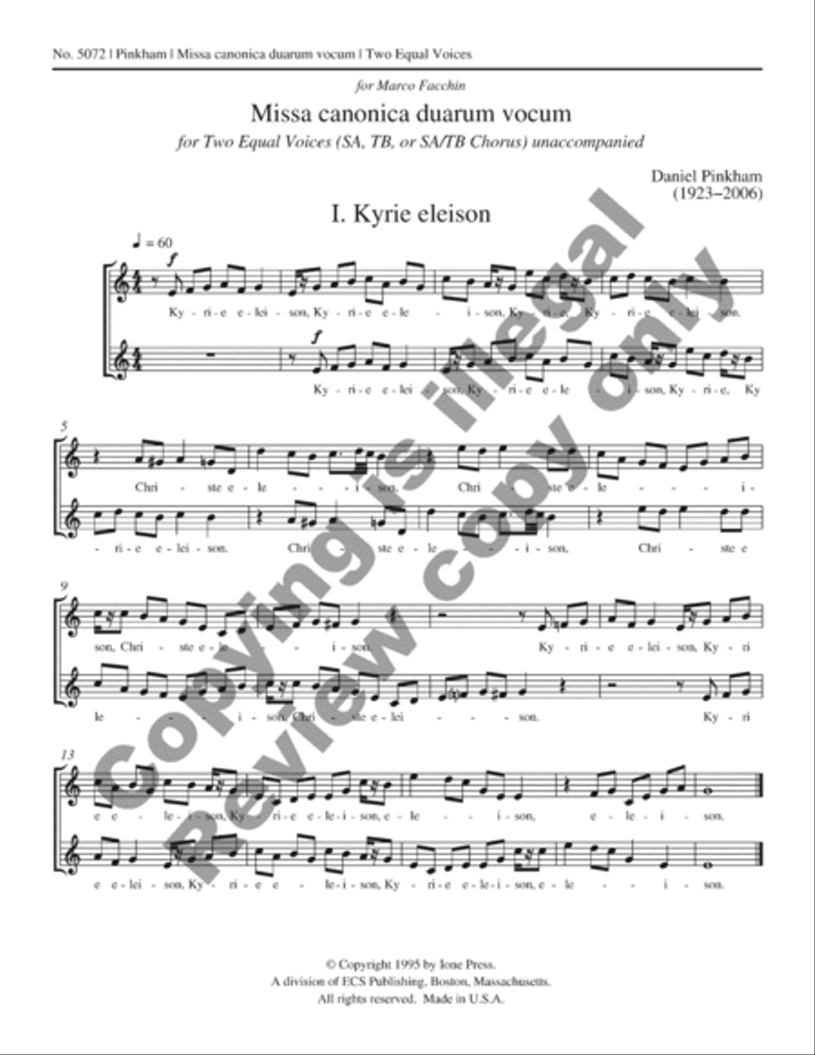 Missa canonica duarum vocum TB scores gallery preview page 2
