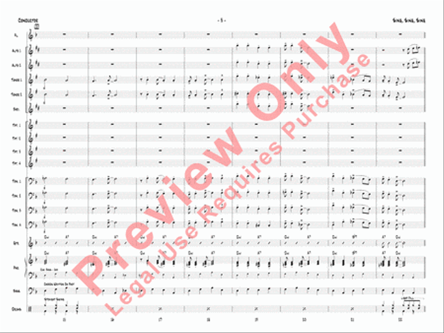 Sing, Sing, Sing Sing, Sing, Sing Jazz Ensemble scores gallery preview page 6