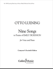 Nine Songs to Poems of Emily Dickinson