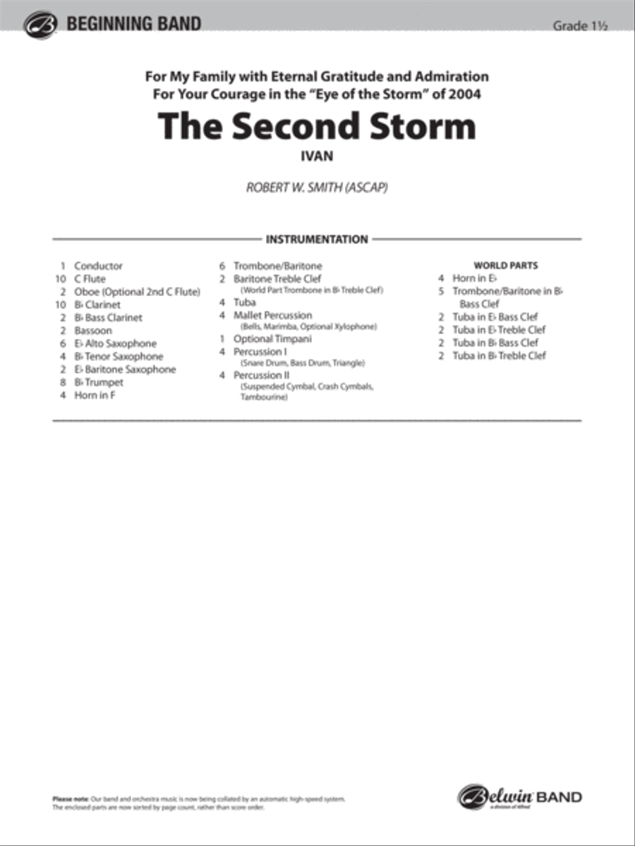 The Second Storm Concert Band scores gallery preview page 2
