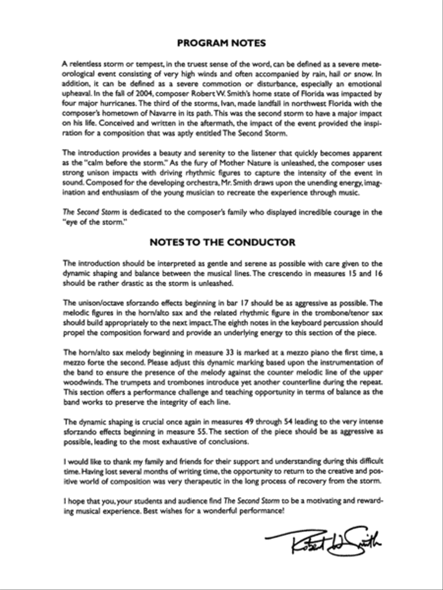 The Second Storm Concert Band scores gallery preview page 3