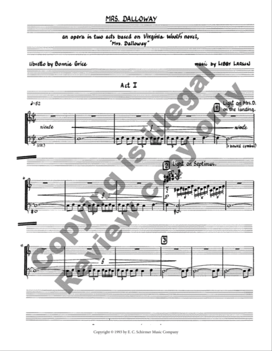 Mrs. Dalloway (Piano/Vocal Score) Choir scores gallery preview page 3