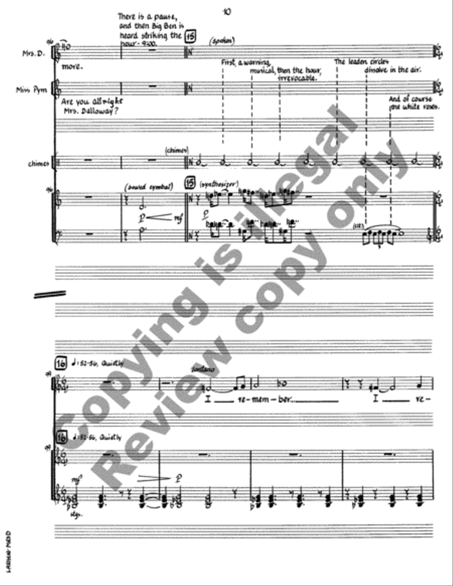 Mrs. Dalloway (Piano/Vocal Score) Choir scores gallery preview page 12